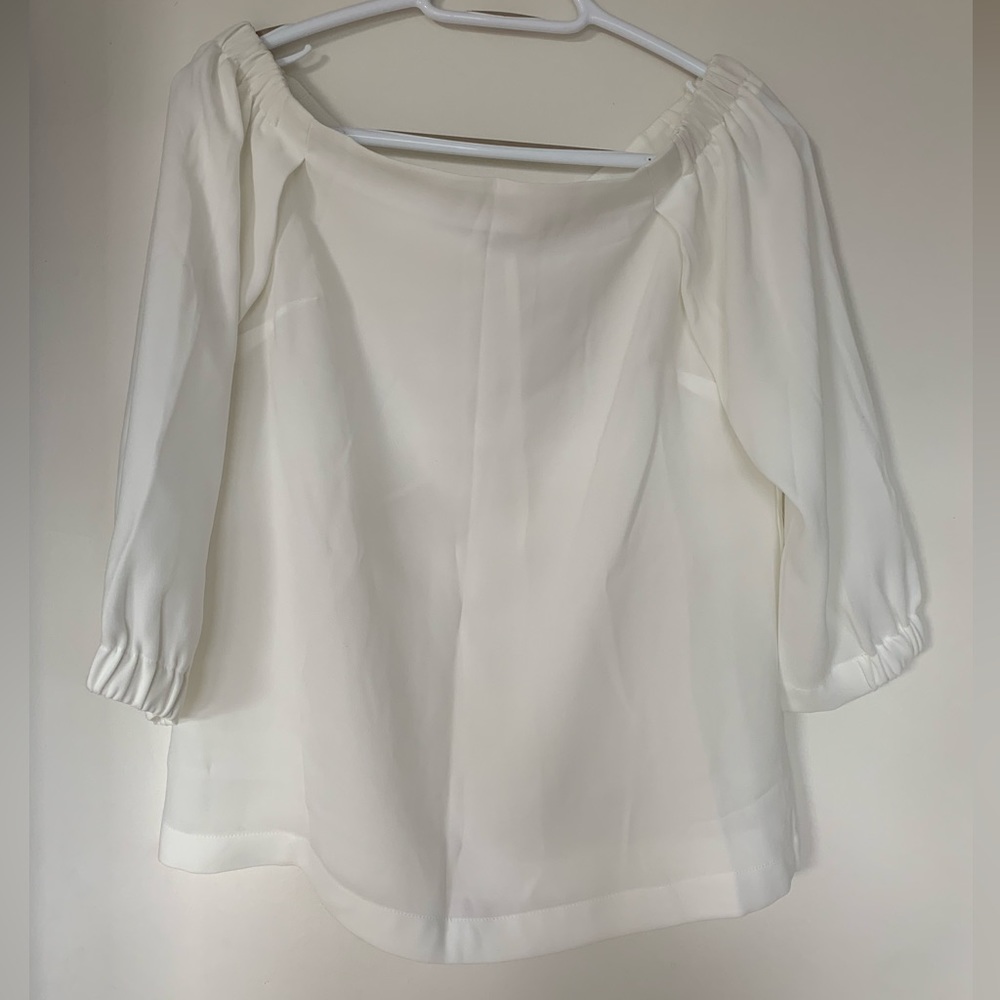 Aritzia White Off the Shoulder Blouse